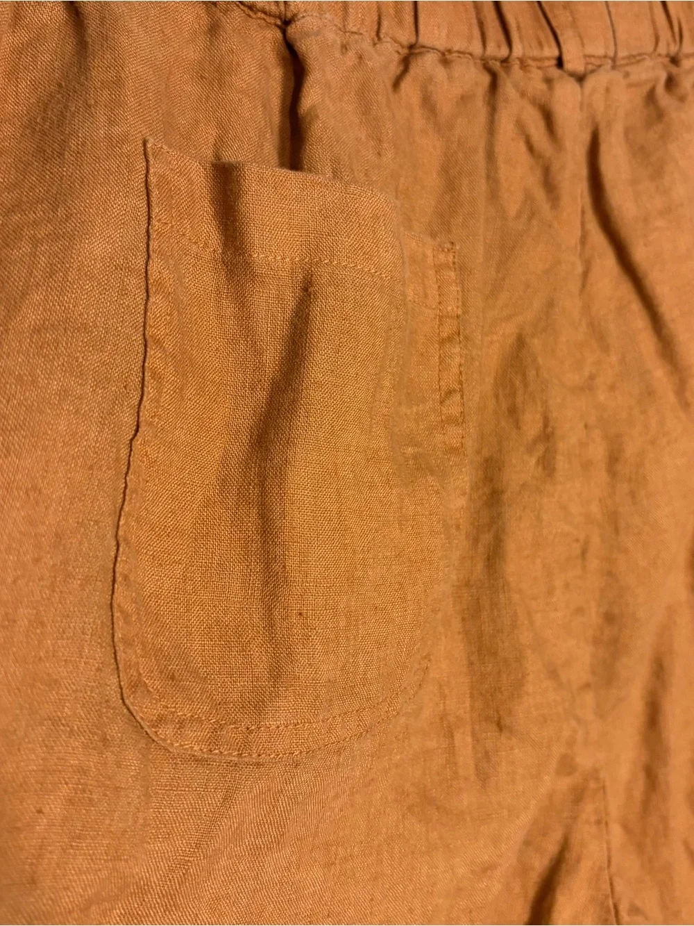 Quince Women 100% Linen 2-pc SET Black Tank Top Size M Tan Brown Pants Size L